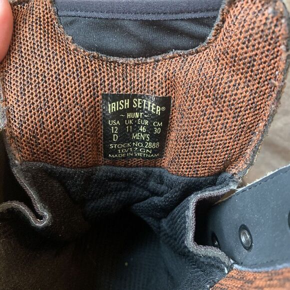 Red Wing Irish Setter Camouflage Hunt Boots Men Size 12 Waterproof ScentBan 2892 - Picture 6 of 9